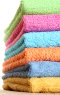 colorful clean towels in a stack
